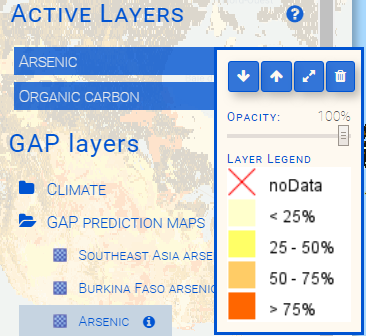 Active layers popup